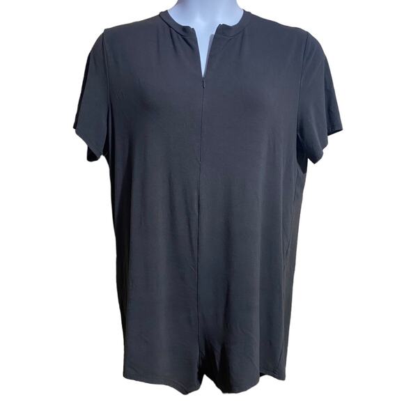 Black Short Sleeve Jumpsuit - Picture 1 of 12